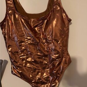 Fashion Nova Shiny Copper Swimsuit